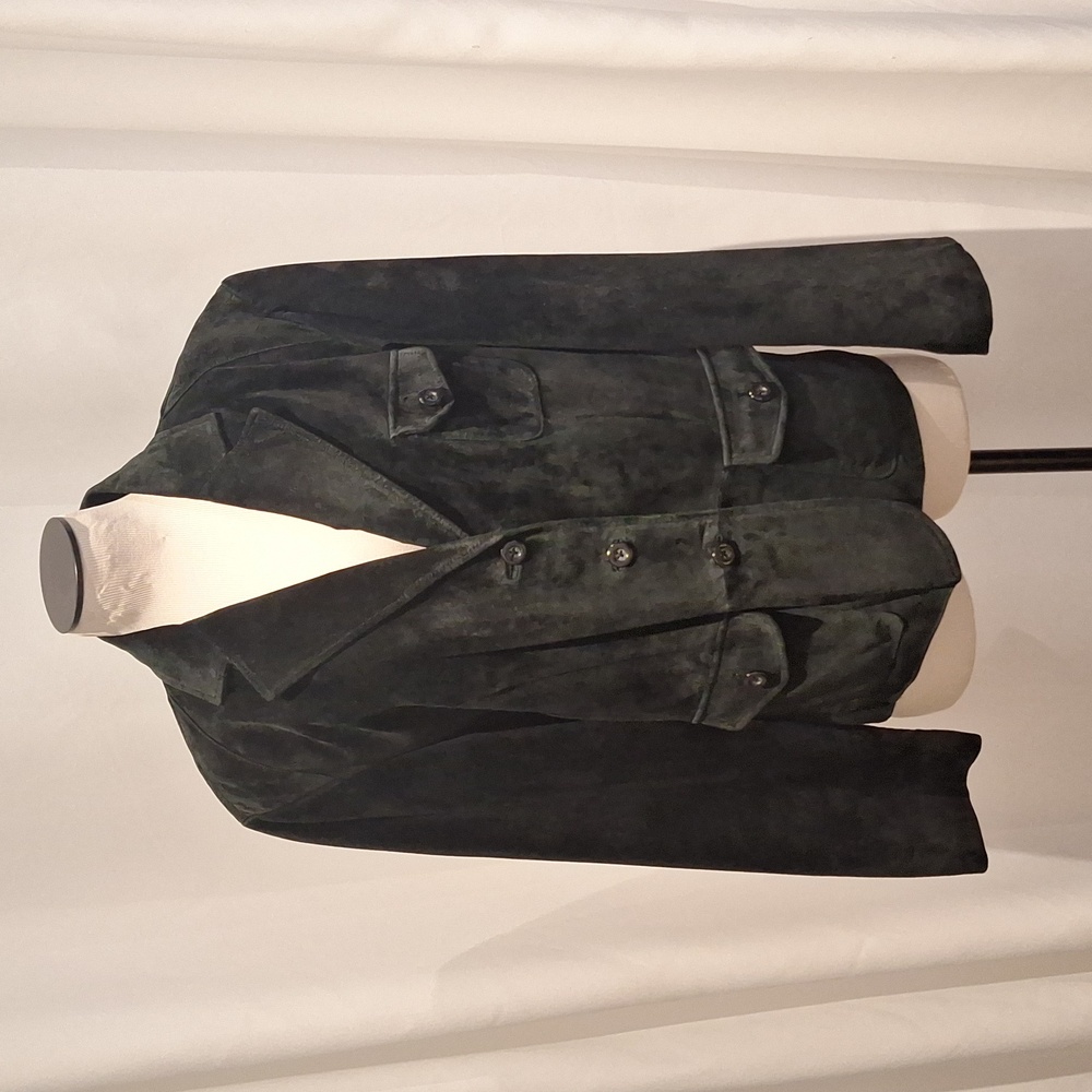 Preston & York black suede jacket Coat Size XL